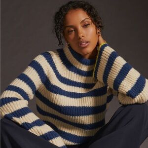 Maeve Striped Turtleneck Sweater